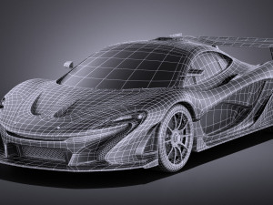 Mclaren P1 GTR Concept 2016 vray 3D मॉडल