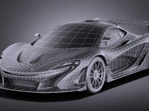 Mclaren P1 GTR Concept 2016 vray 3D Model