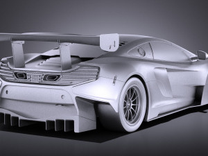 Mclaren 650S GT3 2017 vray 3D Model