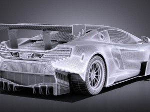 Mclaren 650S GT3 2017 vray 3D Model