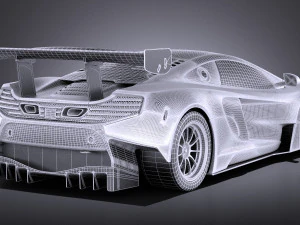 Mclaren 650S GT3 2017 vray 3D Model
