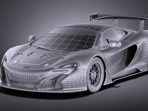 Mclaren 650S GT3 2017 vray 3D Model