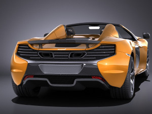 Mclaren 650S Spider 2017 vray 3D 模型