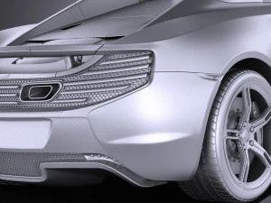 Mclaren 650S Spider 2017 vray 3D Model