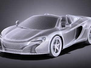 Mclaren 650S Spider 2017 vray 3D 模型