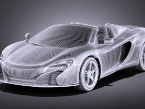 Mclaren 650S Spider 2017 vray 3D Model