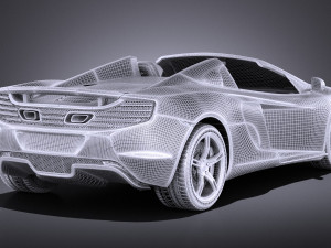 Mclaren 650S Spider 2017 vray 3D 模型