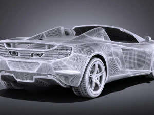 Mclaren 650S Spider 2017 vray 3D Model