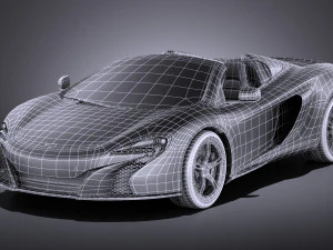 Mclaren 650S Spider 2017 vray 3D Model