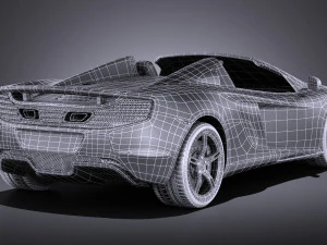 Mclaren 650S Spider 2017 vray 3D Model