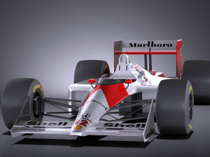Mclaren Honda MP4 4 Ayrton Senna vray 3D 模型