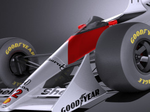 Mclaren Honda MP4 4 Ayrton Senna vray 3D 模型
