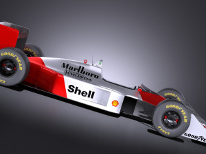 Mclaren Honda MP4 4 Ayrton Senna vray 3D 模型