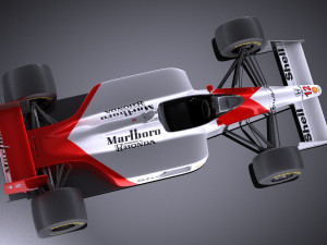 Mclaren Honda MP4 4 Ayrton Senna vray 3D 模型
