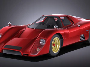 迈凯伦 M6GT 1969 24 小时勒芒赛车 vray 3D 模型