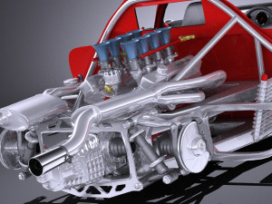 Mclaren M6GT 1969 24H Lemans Race Car vray 3D-Modell