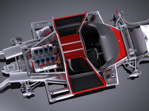 Mclaren M6GT 1969 24H Lemans Race Car vray 3D-Modell