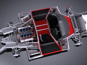 Mclaren M6GT 1969 24H Lemans Yarış Arabası vray 3D Model