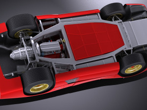 Mclaren M6GT 1969 24H Lemans Race Car vray 3D-Modell