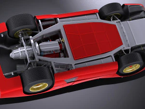 Mclaren M6GT 1969 24H Lemans Yarış Arabası vray 3D Model