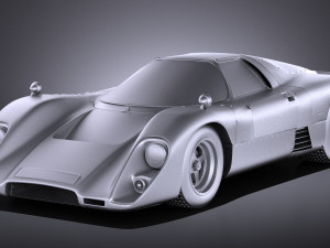 Mclaren M6GT 1969 24H Lemans Race Car vray 3D-Modell