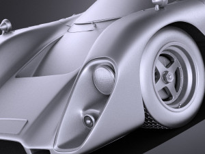 Mclaren M6GT 1969 24H Lemans Race Car vray 3D-Modell