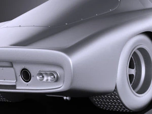 Mclaren M6GT 1969 24H Lemans Yarış Arabası vray 3D Model