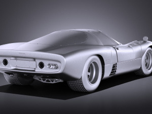 Mclaren M6GT 1969 24H Lemans Race Car vray 3D-Modell