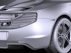 Mclaren MP4 12C Spider 2014 vray Modello 3D
