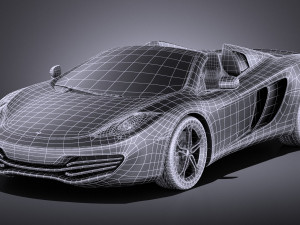 Mclaren MP4 12C Spider 2014 vray Modello 3D