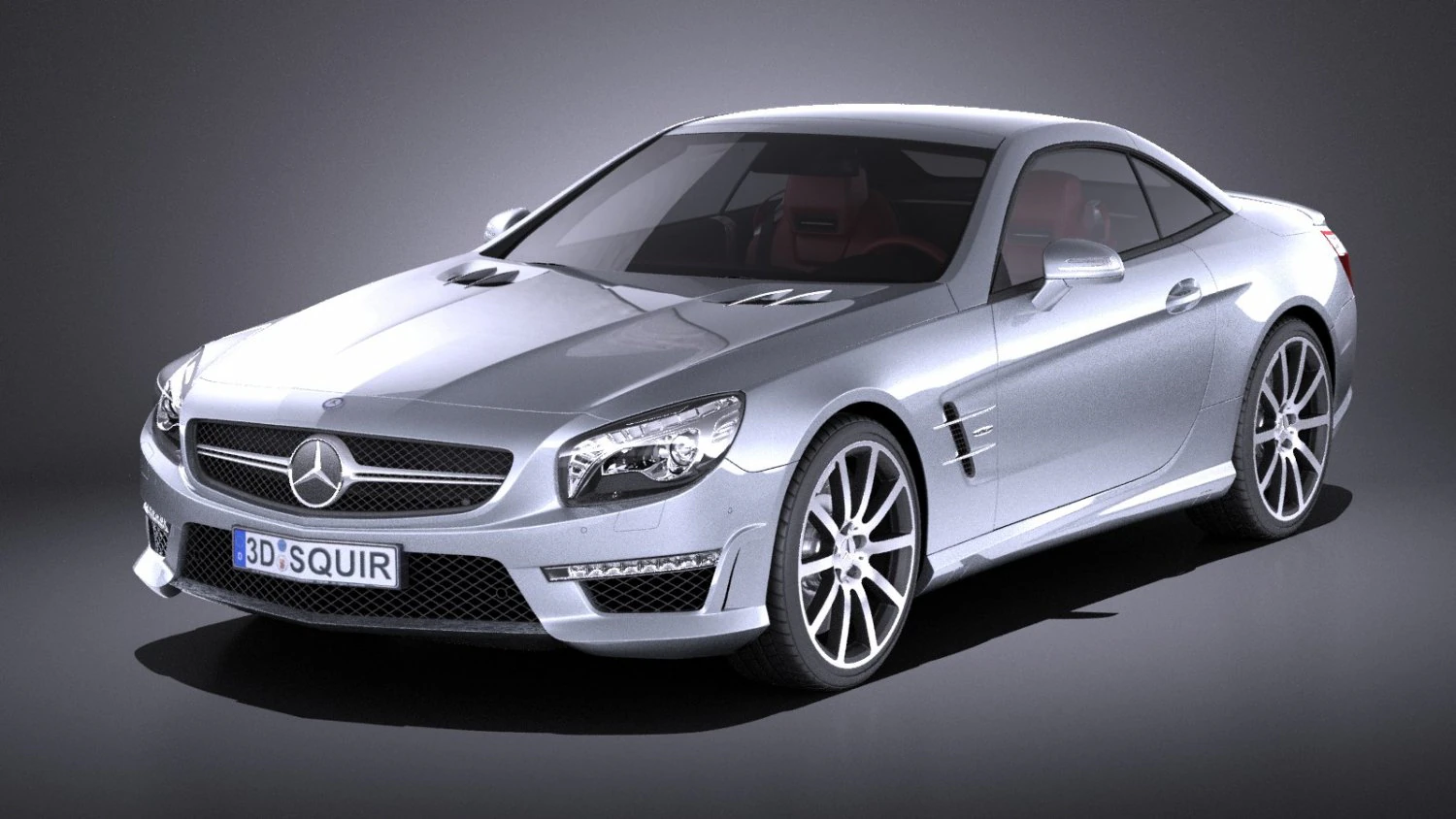 Mercedes-Benz SL 63 AMG 2015 vray 3D Model .c4d .max .obj .3ds .fbx .stl .blend 