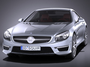 Mercedes-Benz SL 63 AMG 2015 vray 3Dモデル