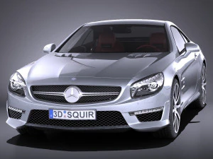 Mercedes-Benz SL 63 AMG 2015 vray 3D Model