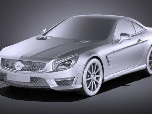 Mercedes-Benz SL 63 AMG 2015 vray 3Dモデル