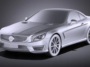 Mercedes-Benz SL 63 AMG 2015 vray 3D Model