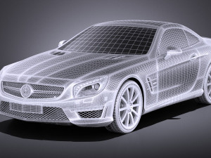Mercedes-Benz SL 63 AMG 2015 vray 3Dモデル