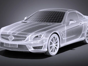 Mercedes-Benz SL 63 AMG 2015 vray 3D Model