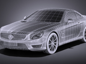 Mercedes-Benz SL 63 AMG 2015 vray 3Dモデル