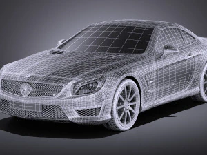 Mercedes-Benz SL 63 AMG 2015 vray 3D Model