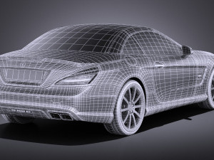 Mercedes-Benz SL 63 AMG 2015 vray 3Dモデル