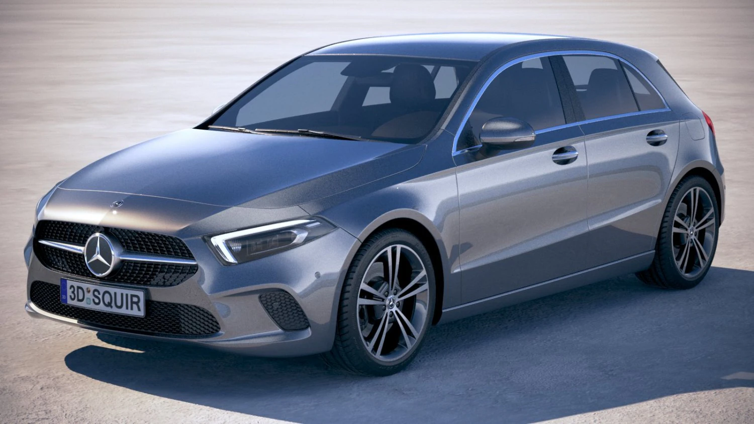 Mercedes-Benz A-Class 2019 3D Model .c4d .max .obj .3ds .fbx .stl .blend 