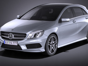 Mercedes-Benz A-Class 2013 vray 3D मॉडल