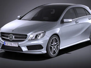 Mercedes-Benz A-Class 2013 vray 3D Model
