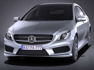 Mercedes-Benz A-Class 2013 vray Modello 3D