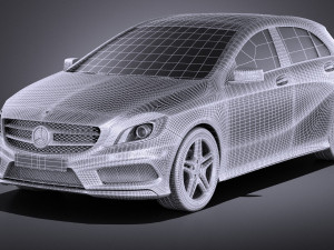 Mercedes-Benz A-Class 2013 vray Modello 3D