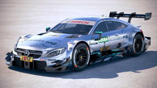 Mercedes-Benz AMG C-coupe c63 DTM 2017 3Dモデル .c4d .max .obj .3ds .fbx .stl .blend 