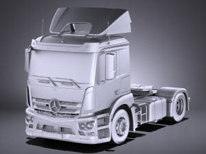Mercedes-Benz Antos 2016 Semi Truck vray Modelo 3D