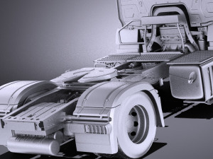 Mercedes-Benz Antos 2016 Semi Truck vray Modelo 3D
