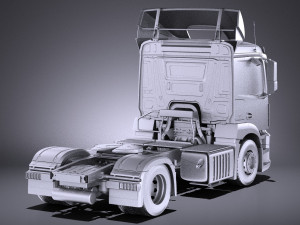 Mercedes-Benz Antos 2016 Semi Truck vray Modelo 3D