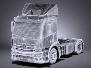 Mercedes-Benz Antos 2016 Semi Truck vray Modelo 3D